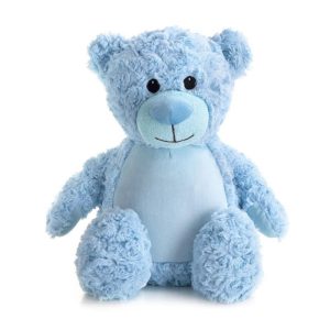 Personalised Embroidered Blue Teddy Bear Suitable From Birth
