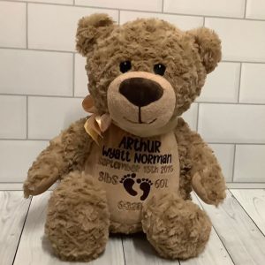 Personalised Embroidered Brown Tummi Teddy Bear