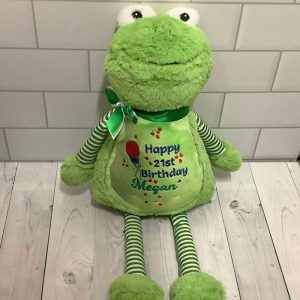 Personalised Embroidered Tummi Bears Birthday Frog