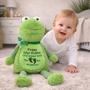 Personalised Embroidered Tummi Bears Birthday Frog