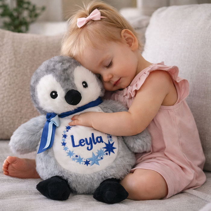 Personalised Embroidered Cubbies Penguin Soft Toy