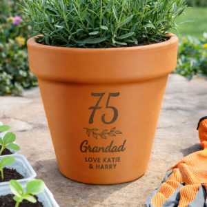 Personalised Big Age Terracotta Plant Pot Birthday Gift
