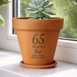 Personalised Big Age Terracotta Plant Pot Birthday Gift
