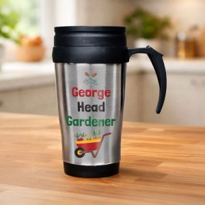 Personalised Head Gardener Insulated Travel Mug