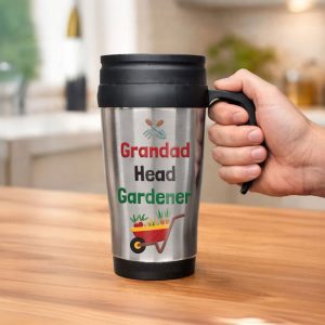 Personalised Head Gardener Insulated Travel Mug