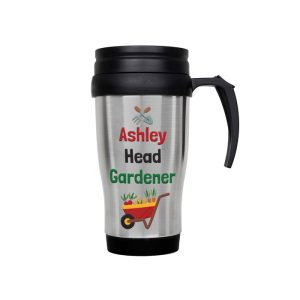 Personalised Head Gardener Insulated Travel Mug