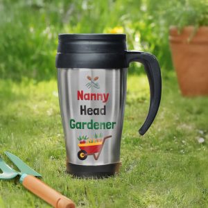 Personalised Head Gardener Insulated Travel Mug