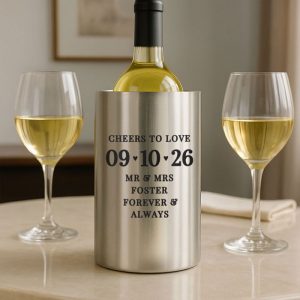 Personalised Big Date Stainless Steel Wine Cooler