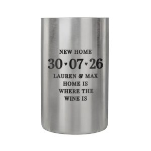 Personalised Big Date Stainless Steel Wine Cooler
