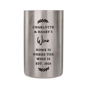 Personalised Bold Text Stainless Steel Wine Cooler