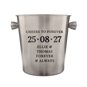 Personalised Big Date Stainless Steel Ice Bucket