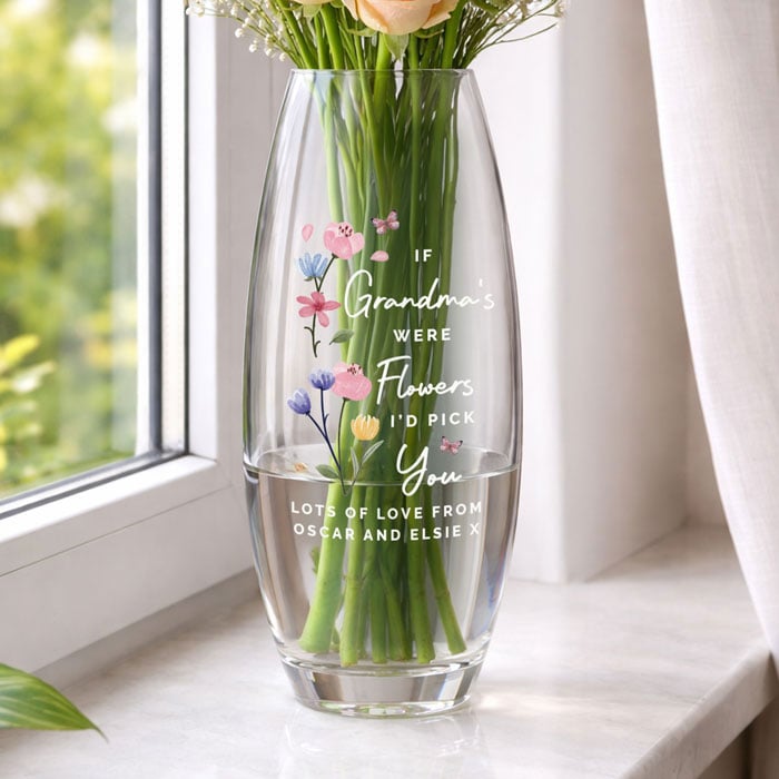 Personalised I'd Pick You Colourful Text Bullet Vase