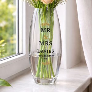 Personalised Couples Glass Bullet Vase