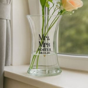 Personalised Couples Waisted Vase - Wedding Anniversary