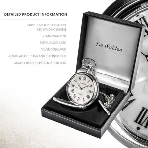 Personalised St Christopher Pewter Christening Pocket Watch