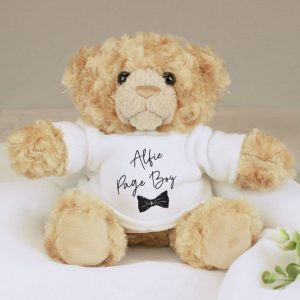 Personalised Bow Tie Page Boy Teddy Bear