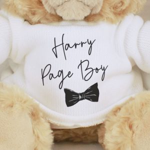 Personalised Bow Tie Page Boy Teddy Bear
