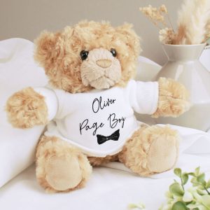 Personalised Bow Tie Page Boy Teddy Bear
