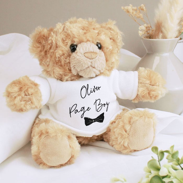 Personalised Bow Tie Page Boy Teddy Bear