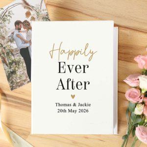 Personalised Black & Gold Free Text 6x4 Wedding Photo Album