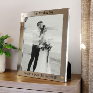 Personalised Black & Gold Free Text 8x10 Inch Photo Frame