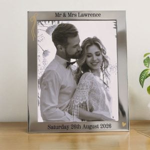 Personalised Black & Gold Free Text 8x10 Inch Photo Frame
