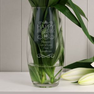 Personalised Engraved Birthday Bullet Vase
