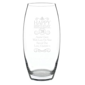 Personalised Engraved Birthday Bullet Vase