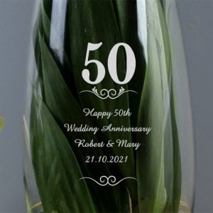 Personalised Engraved 50 Years Bullet Vase