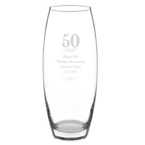 Personalised Engraved 50 Years Bullet Vase