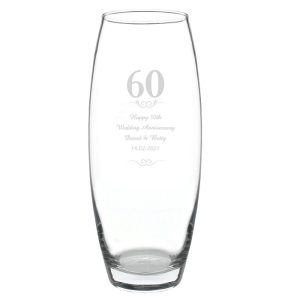 Personalised 60 Years Bullet Vase - Birthday or Anniversary