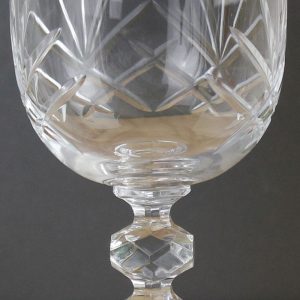 Personalised Big Number Cut Crystal Wine Glass