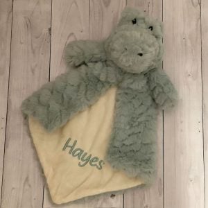 Personalised Embroidered Dinosaur Baby Comforter