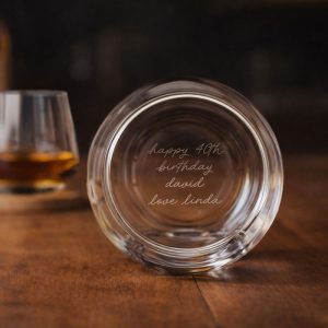 Personalised Base Engraved Secret Message Whisky Tumbler