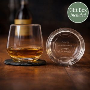 Personalised Base Engraved Secret Message Whisky Tumbler