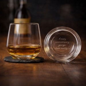 Personalised Base Engraved Secret Message Whisky Tumbler