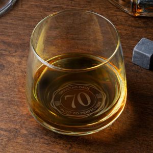 Personalised Base Engraved Big Age Birthday Whisky Tumbler