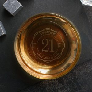 Personalised Base Engraved Big Age Birthday Whisky Tumbler
