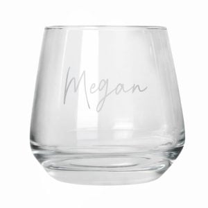 Personalised Engraved Name Only Glass Tumbler