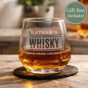 Personalised Engraved Bold Drink Glass Tumbler