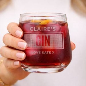 Personalised Engraved Bold Drink Glass Tumbler