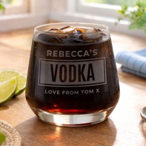 Personalised Engraved Bold Drink Glass Tumbler