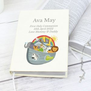 Personalised Noah's Ark Christening Bible Eco-friendly