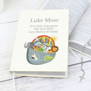 Personalised Noah's Ark Christening Bible Eco-friendly