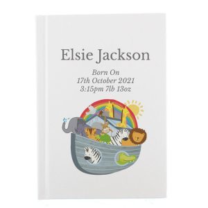 Personalised Noah's Ark Christening Bible Eco-friendly