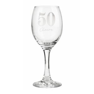 Personalised Big Age Engraved Wine Glass