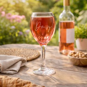 Personalised Engraved Name Wine Glass