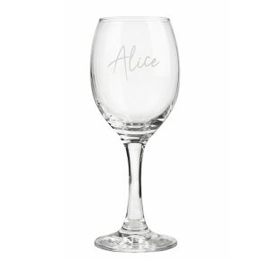 Personalised Engraved Name Wine Glass