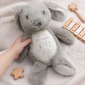 Personalised Born In Bunny Soft Toy Baby Gift