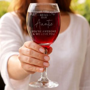 Personalised Engraved Thank you Wine Glass